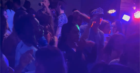 Guests celebrating at DJ Nessa private event